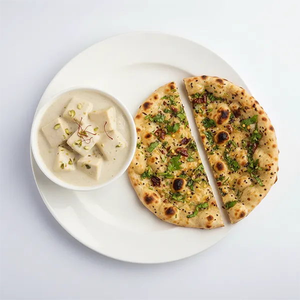 Kesari Paneer Malai With Masala Naan